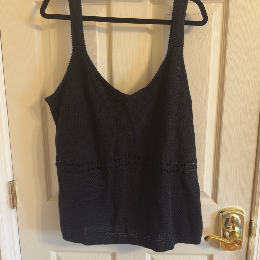 Old Navy Black Sweater-Knit Tank Top